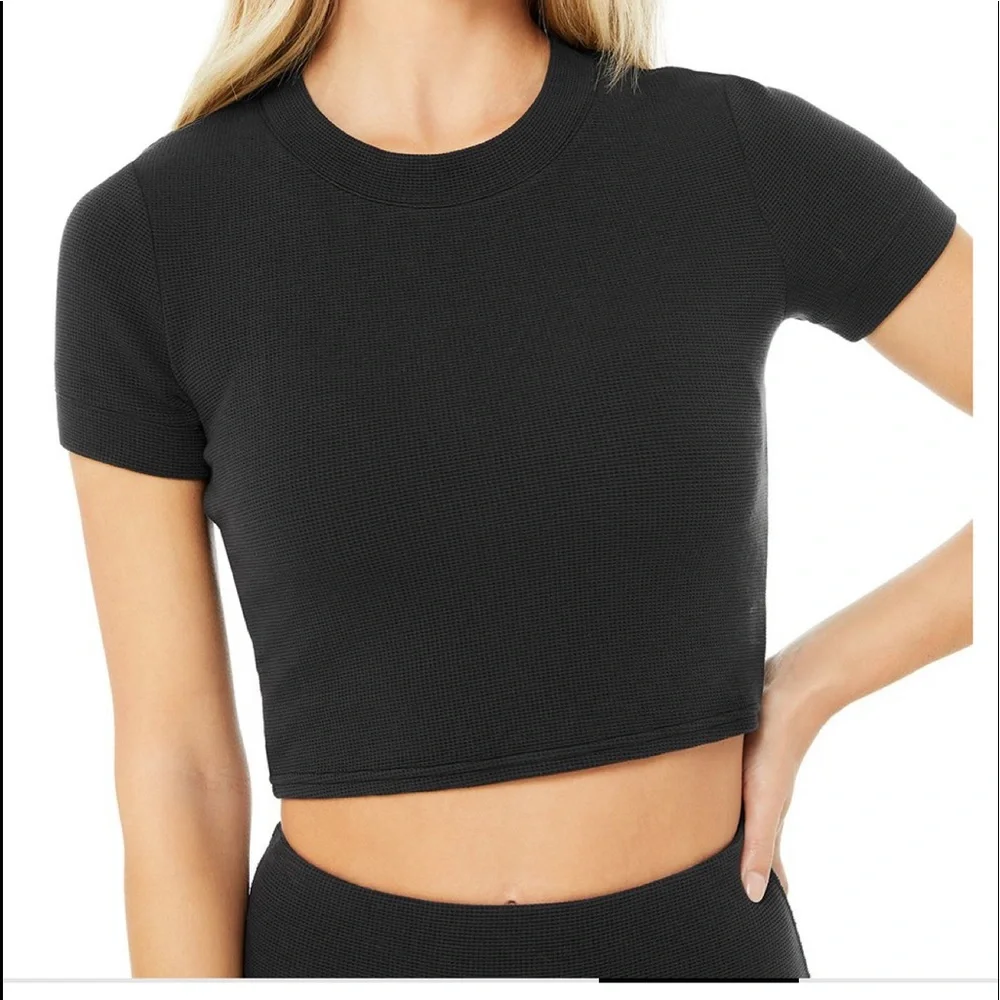 Micro Waffle Sierra short sleeve top/leggings